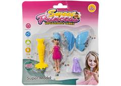 BONECA MINI SUPER PRINCESAS C/4 ACESSOR