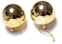 BOLA NATAL BRILHANTE 7CM C/2 DOURADA