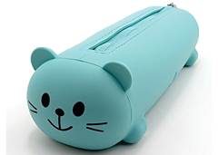 ESTOJO ESC VMP SILICONE GATINHO AZ CLARO