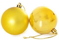 BOLA NATAL MISTA 8CM C/5 DOURADA