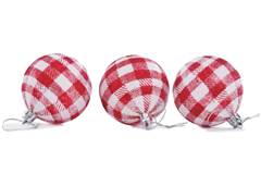 BOLA NATAL XADREZ C/GLITTER 6CM C/6 SORT