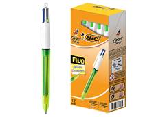 CANETA BIC 4 CORES FLUO C/12 CX
