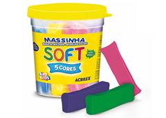MASSA MODELAR SOFT ACRILEX 325G C/5 COR