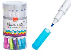 MARCA TEXTO BRW CARIMB P.DUPLA C/4 CORES