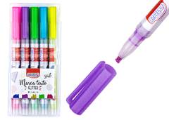 MARCA TEXTO BRW C/5 GLITTER
