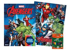 LIVRO COLORIR+QB CABECA+LAPIS COR AVENGE