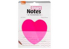 BLOCO SMART NOTES CORACAO ROSA C/20F