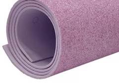 FOLHA EVA 40X60 GLITER C/5 ROXO CL GL089