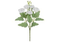 BOUQUET ROSA X6 29CM BRANCO PURO
