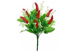 FOLHAGEM PIMENTA 34CM PLANTA X7 VERMELHA