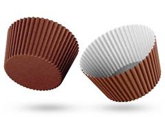 FORMINHA PAPEL CUPCAKE MARROM C/25