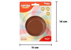 FORMINHA PAPEL CUPCAKE MARROM C/25