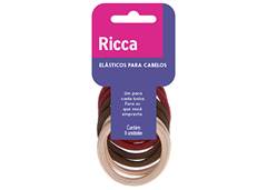 ELASTICO P/CABELO RICCA TEXTURA 6MM C/6