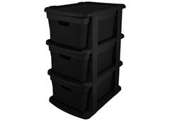 GAVETEIRO C/3 GAV JUTA JAGUAR 15L PRETO