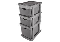 GAVETEIRO C/3 GAV JUTA JAGUAR 22L CINZA