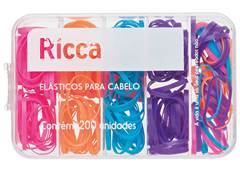 ELASTICO P/CABELO RICCA COLOR CASE C/200