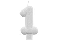 VELA PARABENS NUMERO 1 SILVER