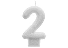 VELA PARABENS NUMERO 2 SILVER