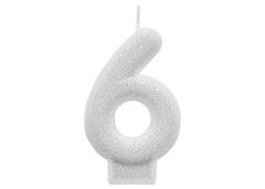 VELA PARABENS NUMERO 6 SILVER