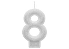 VELA PARABENS NUMERO 8 SILVER