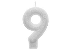 VELA PARABENS NUMERO 9 SILVER