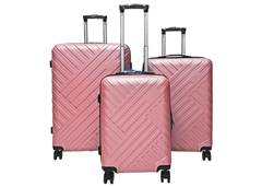 MALAS C/4 RODAS 3 PECAS P/M/G ROSA OURO **