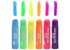 TINTA GUACHE BASTAO 10G ACRILEX C/6 NEON
