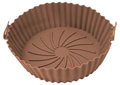 FORMA SILICONE AIRFRYER RED 21CM MARROM