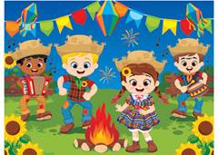 PAINEL TNT 1,40X1,03MT FESTA JUNINA CRIA