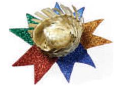 LACO JUNINO 7,5X6CM CHAPEU PALHA GLITTER