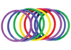 ARGOLA PLASTICA COLORIDA C/10 JUNINO