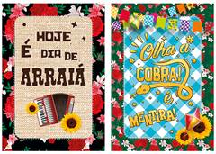 CARTAZ DECORATIVO REGINA C/4 ARRAIA
