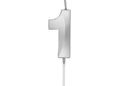 VELA ANIVERSARIO N°1 MINI DESIGN PRATA