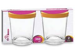 POTE VIDRO C/TAMPA 360ML C/2 CM12