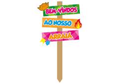 PLACA DE JARDIM 25X55CM BEM VINDO AO ARR