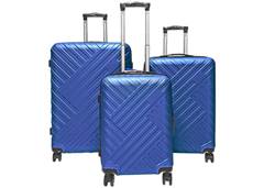 MALAS C/4 RODAS 3 PECAS P/M/G AZUL MARIN
