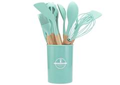 JOGO UT.COZINHA SILICONE VERDE C/12