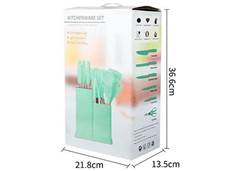 JOGO UT.COZINHA SILICONE C/18 PCS VERDE