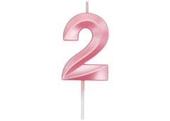 VELA ANIVERSARIO N°2 MINI DESIGN ROSA CL
