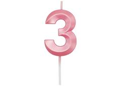 VELA ANIVERSARIO N°3 MINI DESIGN ROSA CL