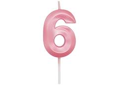 VELA ANIVERSARIO N°6 MINI DESIGN ROSA CL