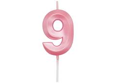 VELA ANIVERSARIO N°9 MINI DESIGN ROSA CL