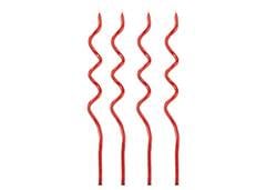 VELA PALITINHO ESPIRAL C/4 VERMEL SILVER