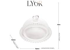 QUEIJEIRA C/TAMPA CORACAO LYOR 19,5X13CM