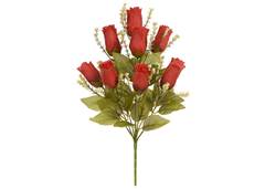 BOUQUET ROSA X9 40CM VERMELHO OUTONO