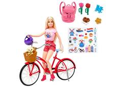BONECA BARBIE BICICLETA C/CACHORRI HWJ00