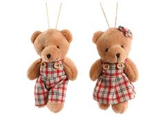 ENF ARVORE URSO D3 13CM XADREZ CREME