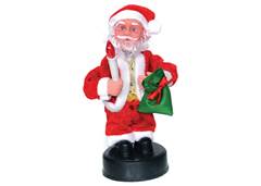 PAPAI NOEL MUSICAL C/VELA/SACO PRES 20CM