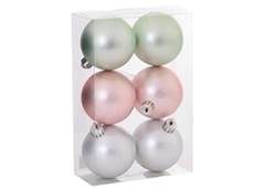 BOLA NATAL CANDY COLORS FOSCA 6CM C/9