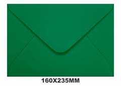 ENV.CONVITE 160X235 C/100 80G VERDE ESCU
